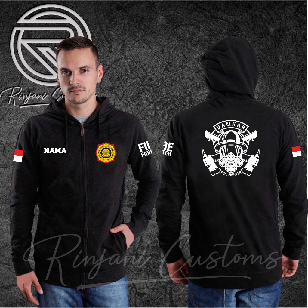 JAKET DAMKAR GRATIS NAMA DAN MASKER - JAKET PEMADAM KEBAKARAN - JAKET FIRE FIGHTER
