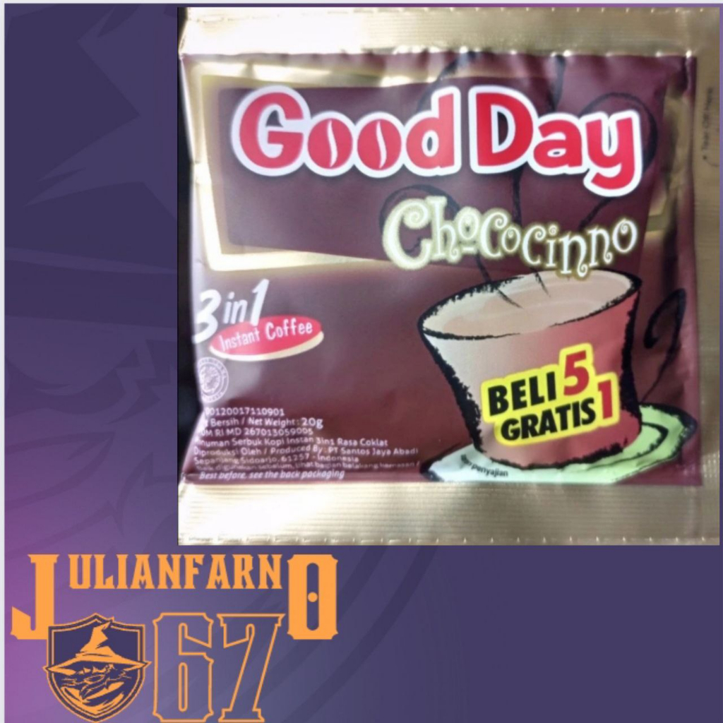 

kopi good day varian rasa chococino kopi shacet 20 gram