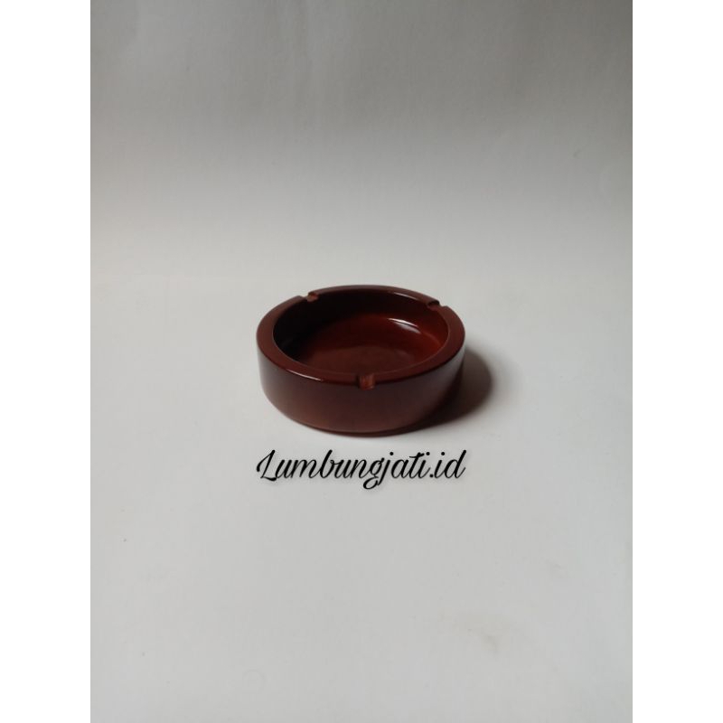 Asbak kayu jati coklat tua