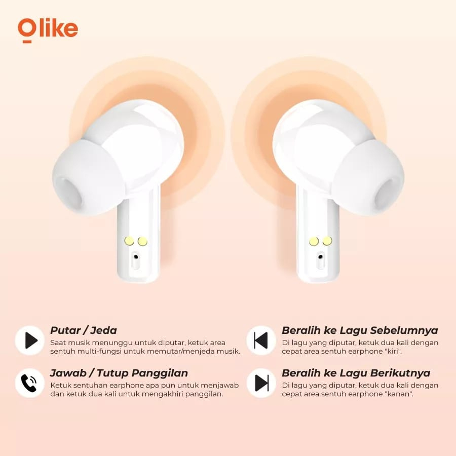 C_  Olike Wireless Earphones TWS Bluetooth 5.3 Low Latency T102