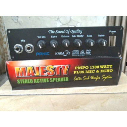 Rangkaian kit Aktif speaker subwoofer dilengkapi Mic final power 2SC2922  2SC1216 tinggal sambung ke