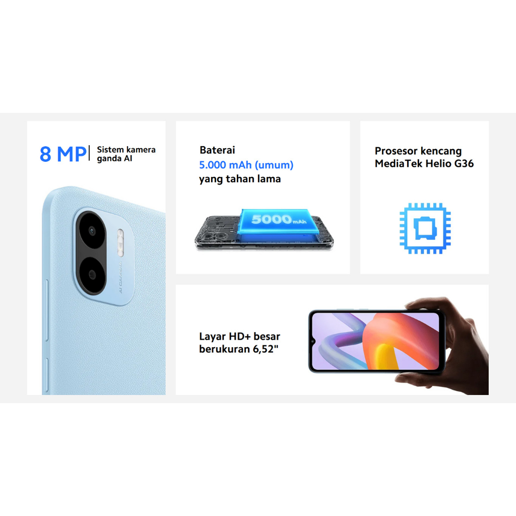 Redmi A2 3/64gb Garansi Resmi Xiaomi