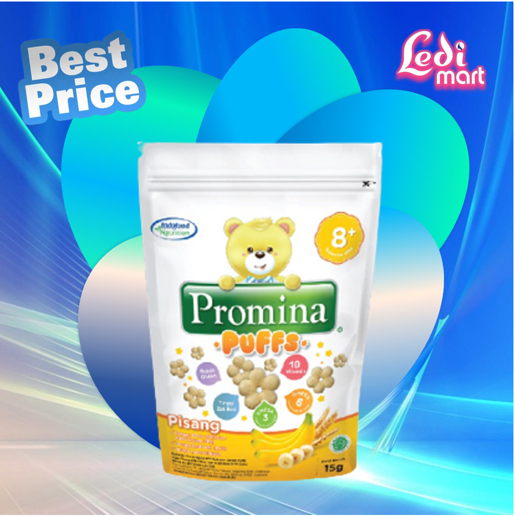 ORIGINAL Promina Puffs 15gr Usia 8 Bulan+ / Promina Puff Snack Bayi / Cemilan Anak Bayi / Makanan Bayi / MPASI / LEDIMART