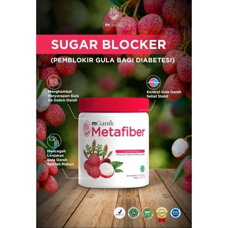 mGanik Metafiber Leci 450gr - Suplemen Serat Diabetes Herbal Alami