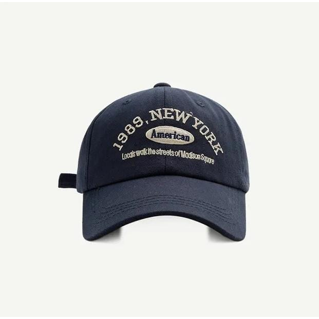 Topi NY New York 1989 Pria Wanita Unisex Distro Original Lokal Keren Bahan Tebal Bordir Topi BaseBall Pria Dewasa Casual Murah Topi Korea Cowok Cewek Terkini