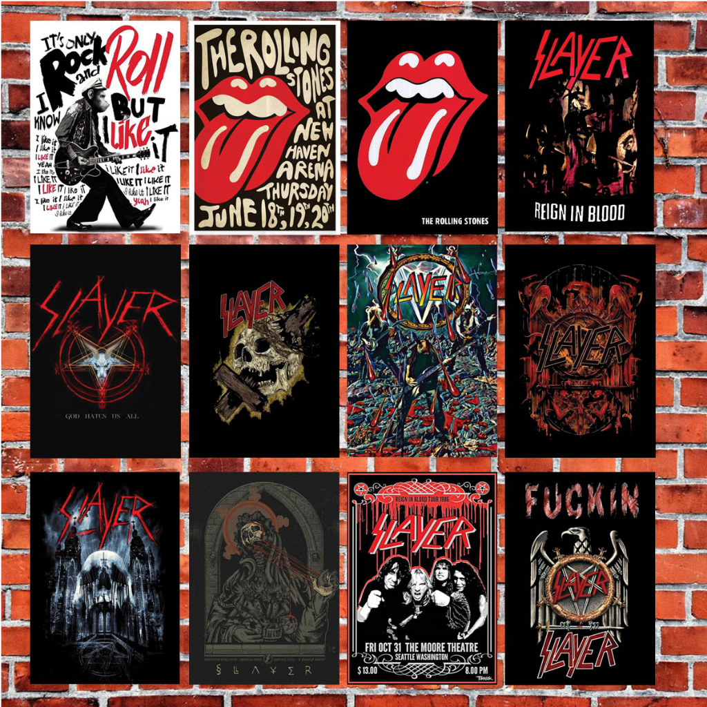 TERMURAH POSTER BAND CLASSIC METAL ROCK POP A5 Isi 12 Poster