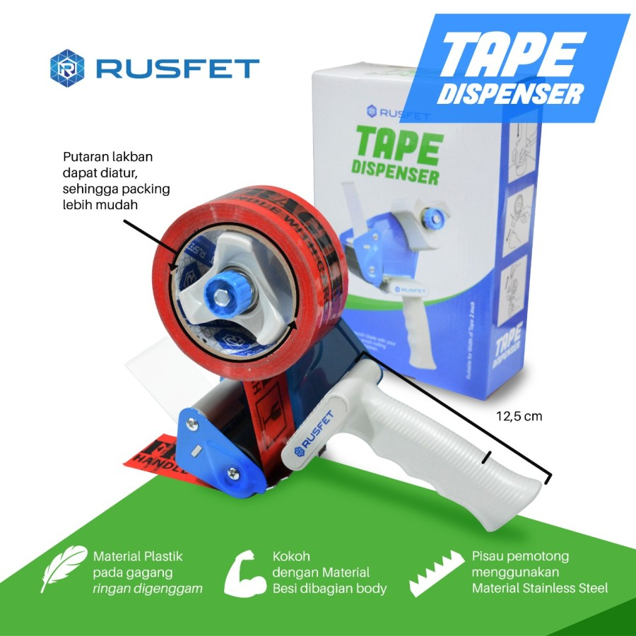 TAPE DISPENSER - DISPENSER LAKBAN - TEMPAT LAKBAN / SOLATIP RUSFET &amp; POLOS