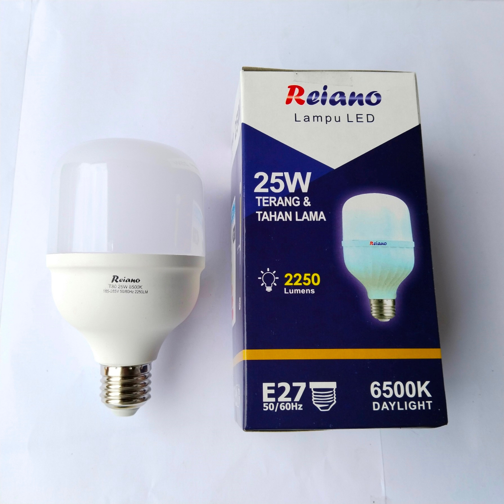 Lampu LED REIANO 25 watt Bohlam LED Rumah 25W Cahaya Putih Terang Murah Bagus