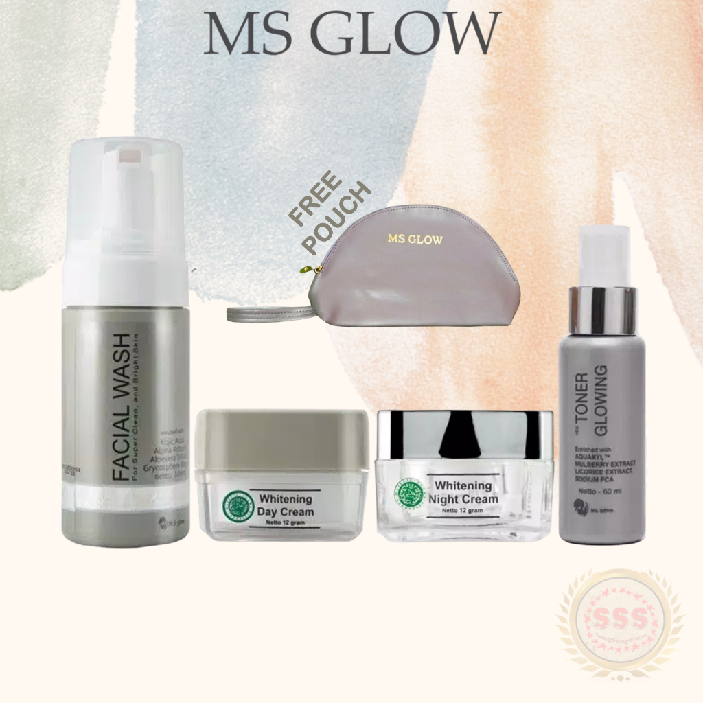 MS GLOW Paket Whitening Paket Wajah Original Bpom