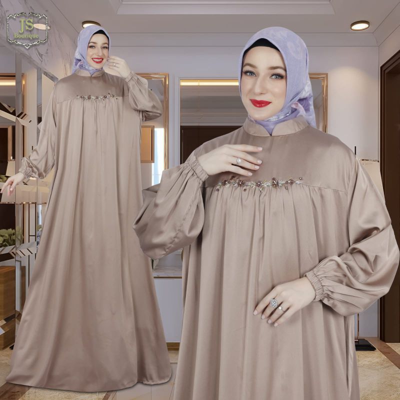 Gamis Mewah Elegan Siap Kirim Gamis Silk Dior silk Armani silk