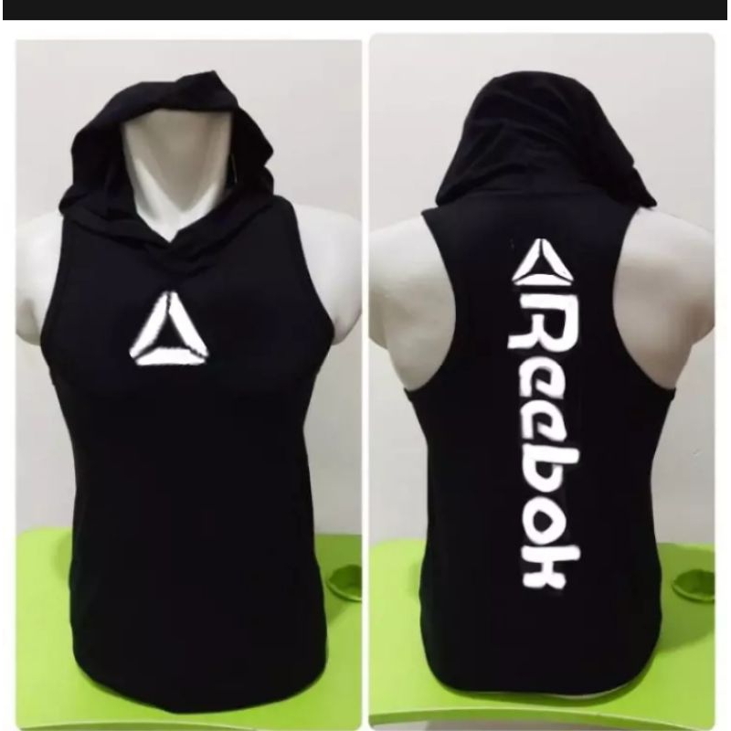 HODIE GYM SERAP KERINGAT BAHAN SPANDEX RAYON IMPORT BERKUALITAS WARNA HITAM - kaos gym fitness - tanktop pria dewasa