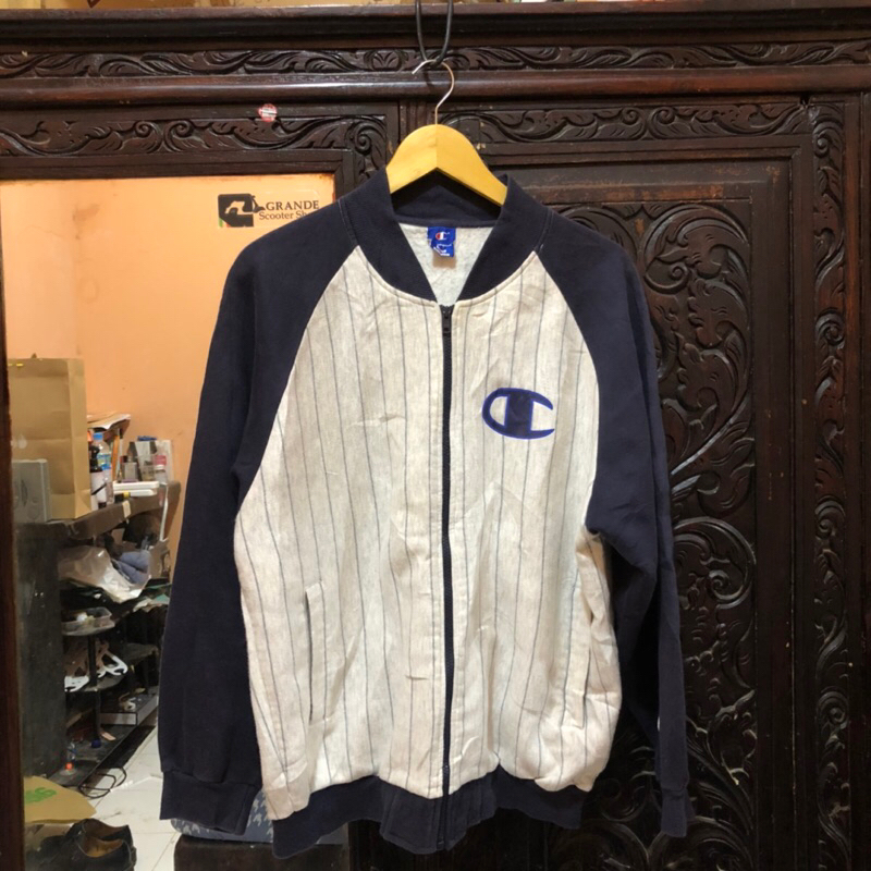 vintage champion (dan polo) bomber jacket varsity baseball original second