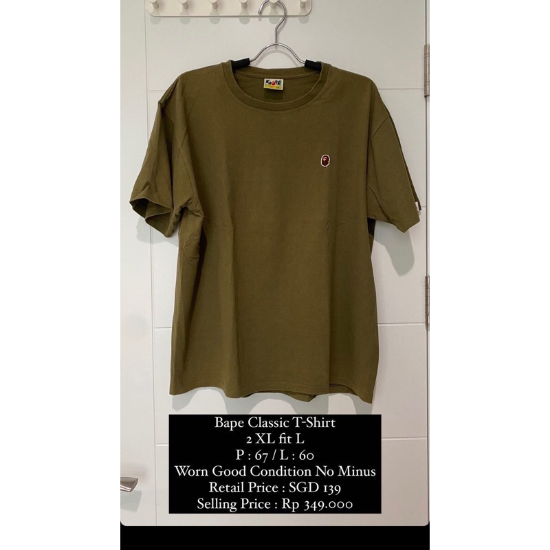 preloved kaos pria bape classic