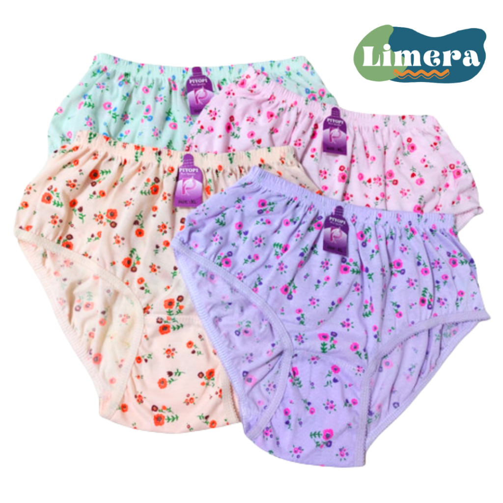 CD Celana Dalam Remaja dan Wanita Dewasa Katun Lembut Motif Bunga