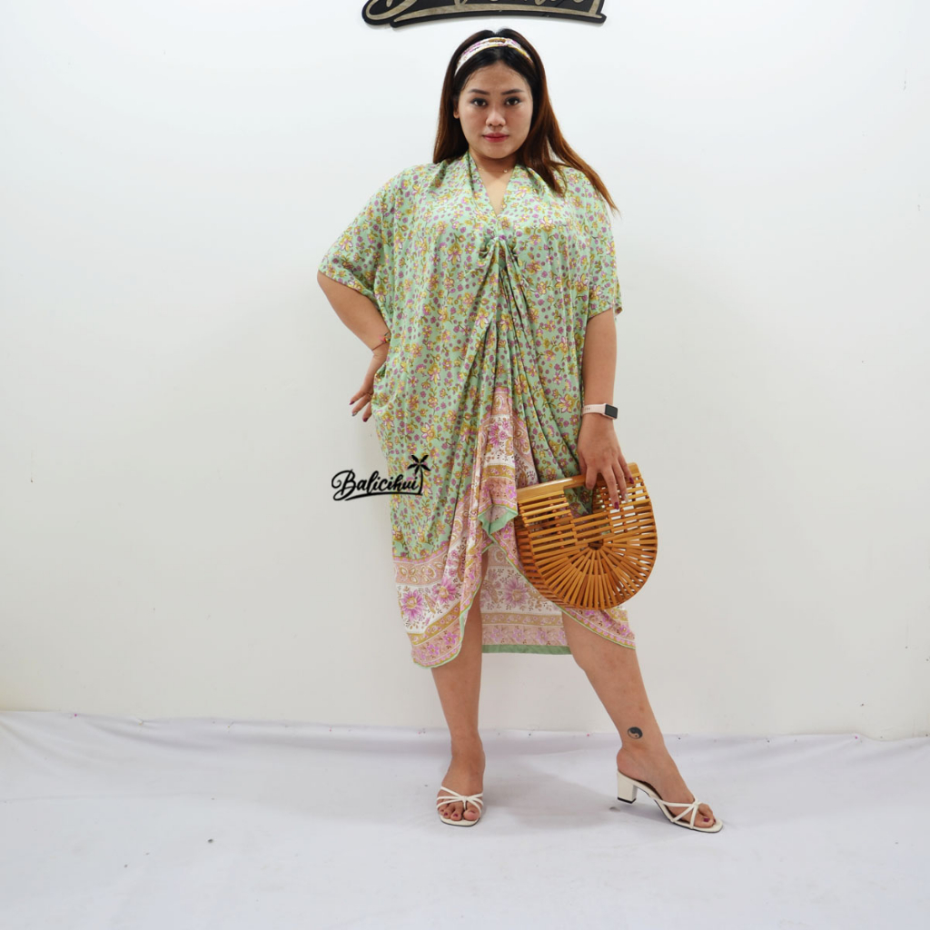 Balicihui Kaftan Rania Kaftan Plus Size Jumbo Bigsize Free Bandana