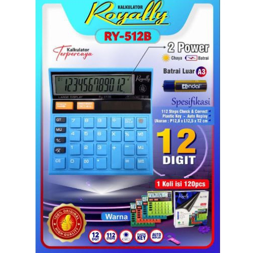CALCULATOR RY 512 Royally kalkulator Batrai bisa di lepas