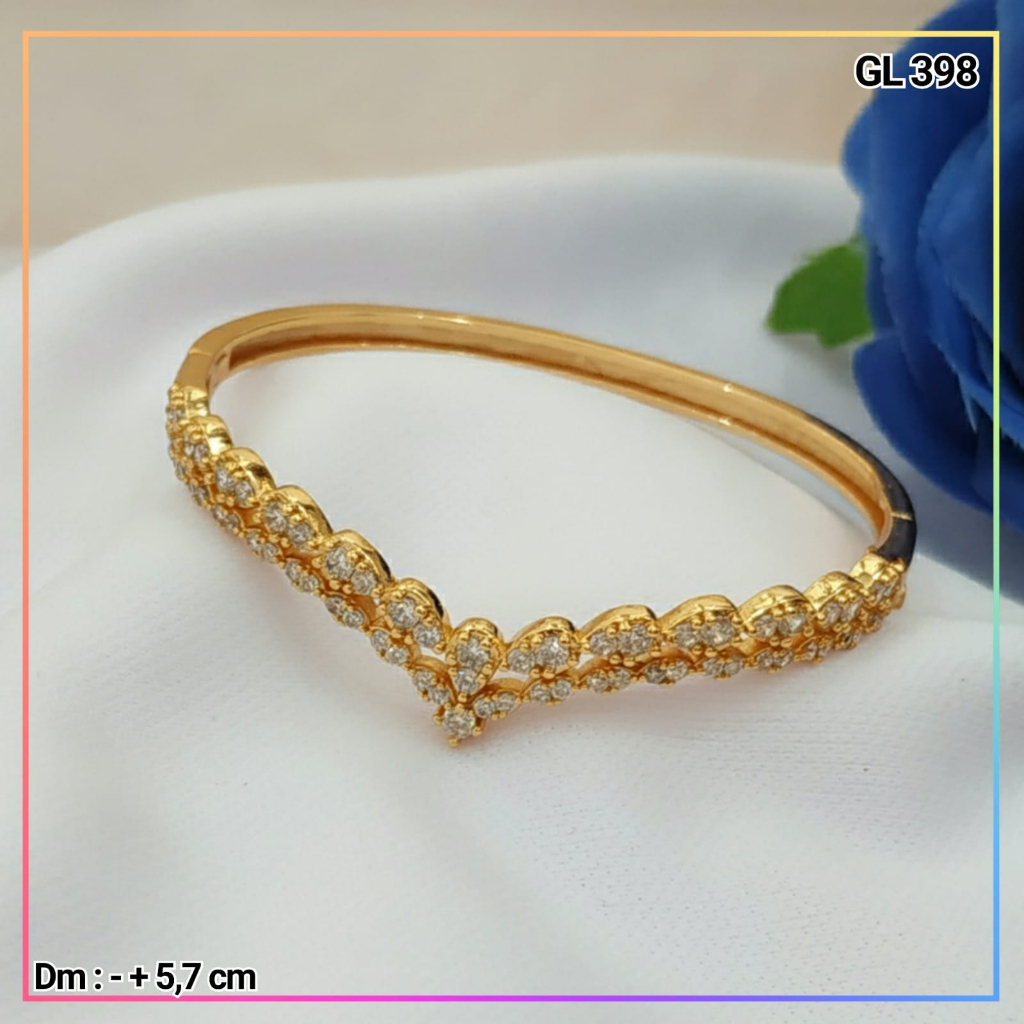 Gelang xuping gelang dewasa bangkok fuji permata tetes perhiasan lapis emas GL 398
