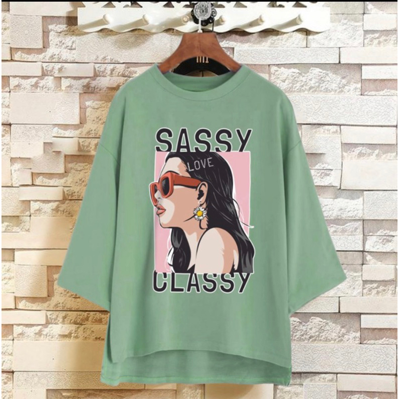 Puffy_id Kaos tunik wanita oversize SASSY CLASSY