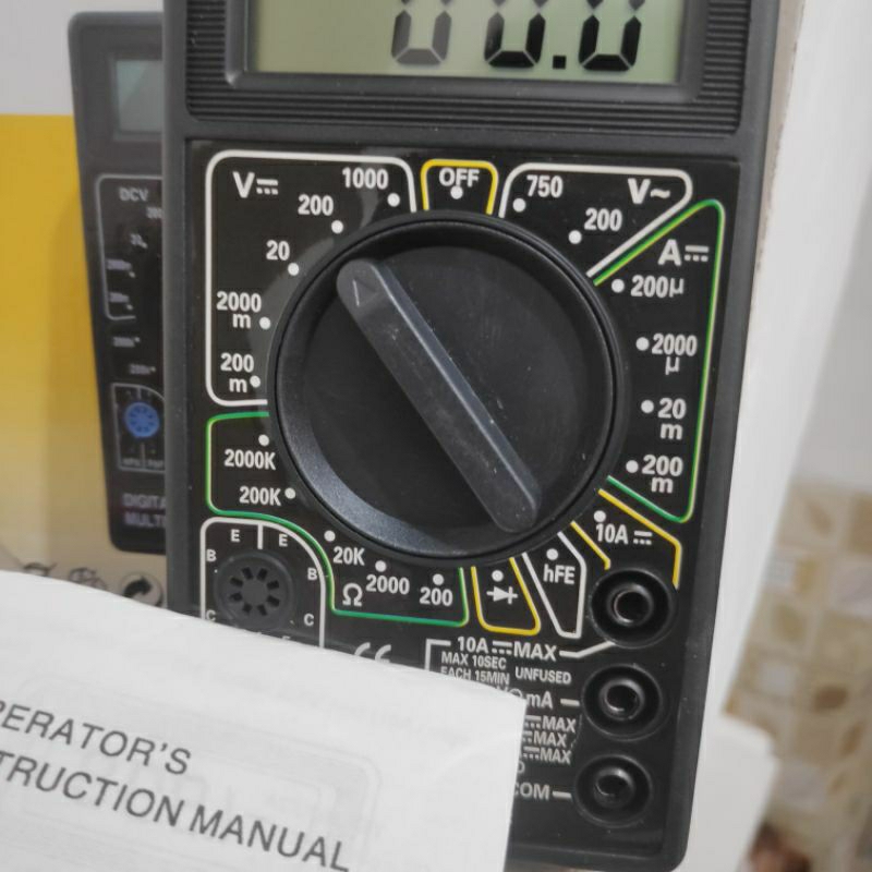 avometer digital DT-830B Multimeter DT830B digital Multi meter DT-830 Volt meter Cek arus dan tegangan resistor