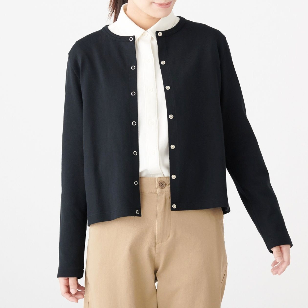 MJ button heavy long cardigan