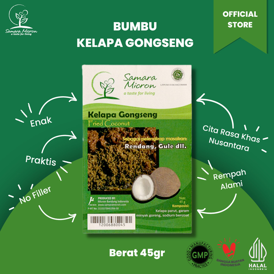 

Bumbu Racik Samara Micron - Bumbu Kelapa Gongseng - Bumbu Instan Sangrai Kelapa