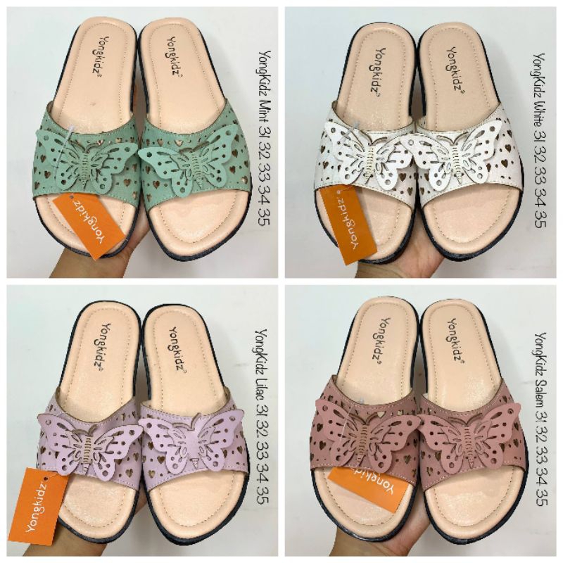 Sandal Anak Perempuan Yongkidz Cewek Terbaru Sendal Yongkids Anak Cewe Model Selop Sandal Teplek Anak Prempuan