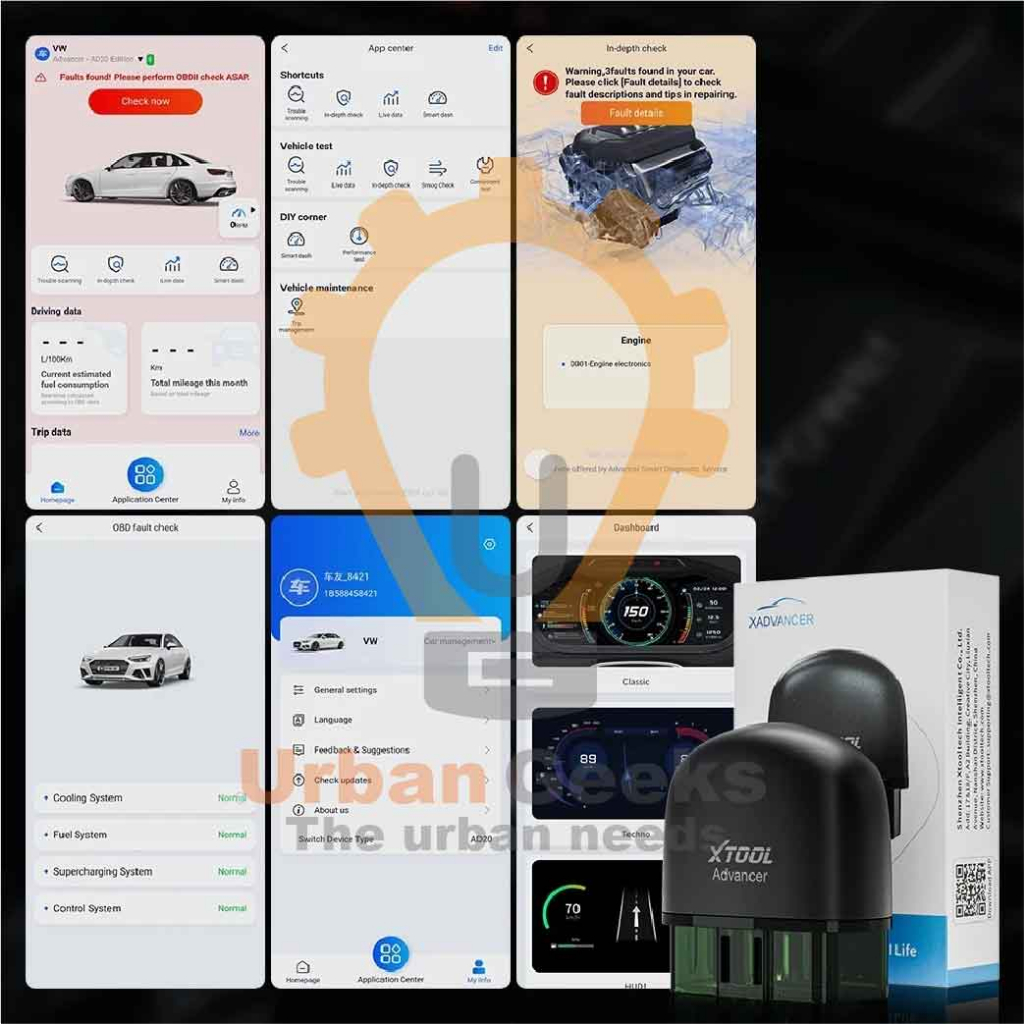 XTOOL AD10 AD20 OBD2 Diagnostic Scanner EOBD Bluetooth ELM327 android