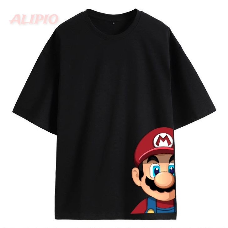 Kaos Distro Cowok Oversize Tangan Pendek Super Mario