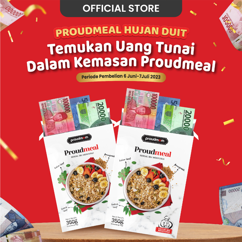 Program Diet Busui ( Paket 1 BULAN ) - Pengganti Sarapan Sehat u/ Turun Berat Badan - PROUDMEAL ASI BOOSTER