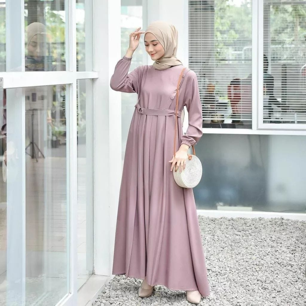 Gamis Wanita Terbaru Kekinian Modern Wanita Dress Arumi Maxy Syar'i