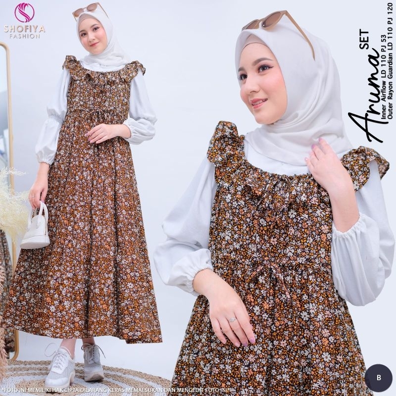 [READY] SANDRA • ARUMA • ANNE BY SHOFIYA / SET DRESS ROK BUSUI