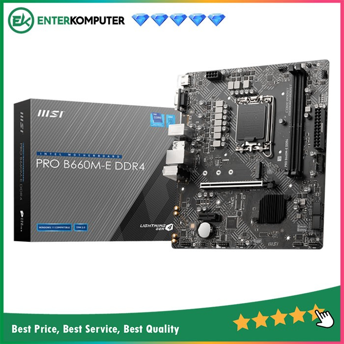 MSI PRO B660M-E DDR4 (LGA1700, B660, DDR4, USB3.2, SATA3)