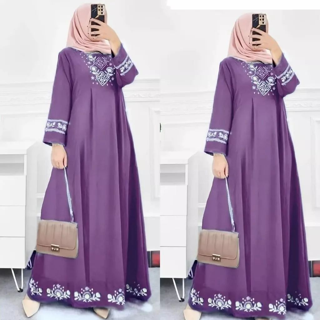 FARADIL MAXY GAMIS CRINKLE AIRFLOW PREMIUM DRESS WANITA TERBARU 2023 GAMIS WANITA BAHAN CRINGKLE APLIKASI BORDIR MEWAH