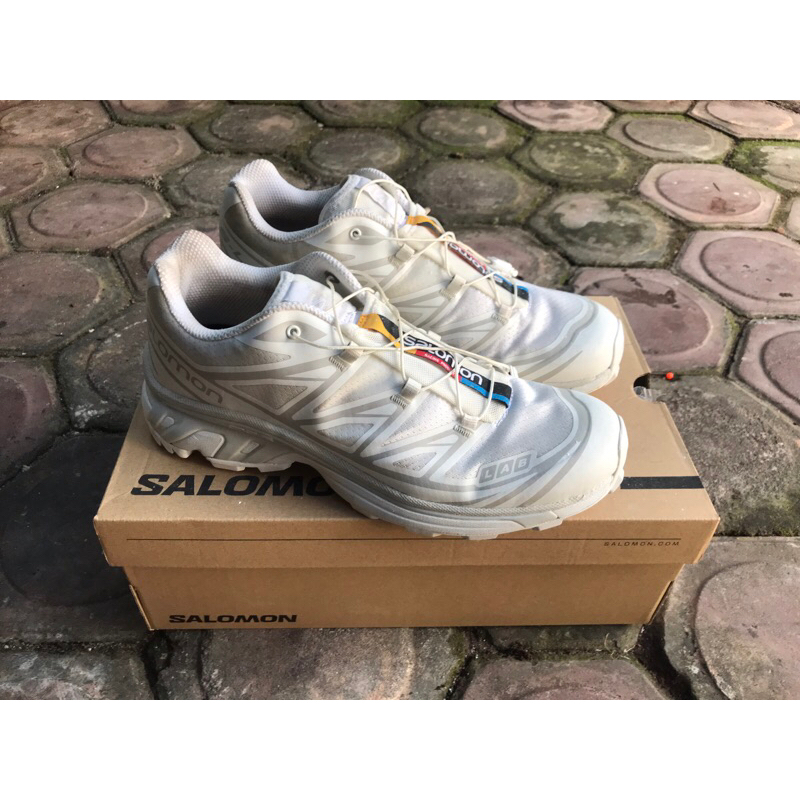 Salomon XT-6 White Lunar Rock / Salomon White / Sepatu hiking / Sepatu Gunung / sepatu bekas salomon