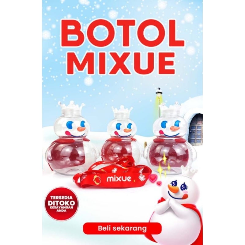 Botol Minum Mixue 700 ML • Botol Minum Anak Mixue