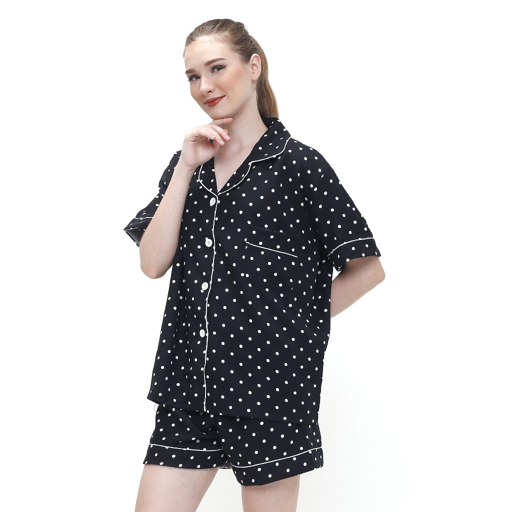 Zavyn Piyama Wanita Polka Hotpants Shakila