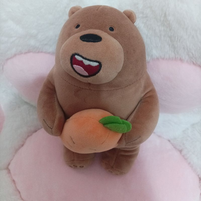 PRELOVED ORIGINAL MINISO We Bare Bears Grizzly Carrot Wortel Cartoon Network Boneka Beruang Plush Lu
