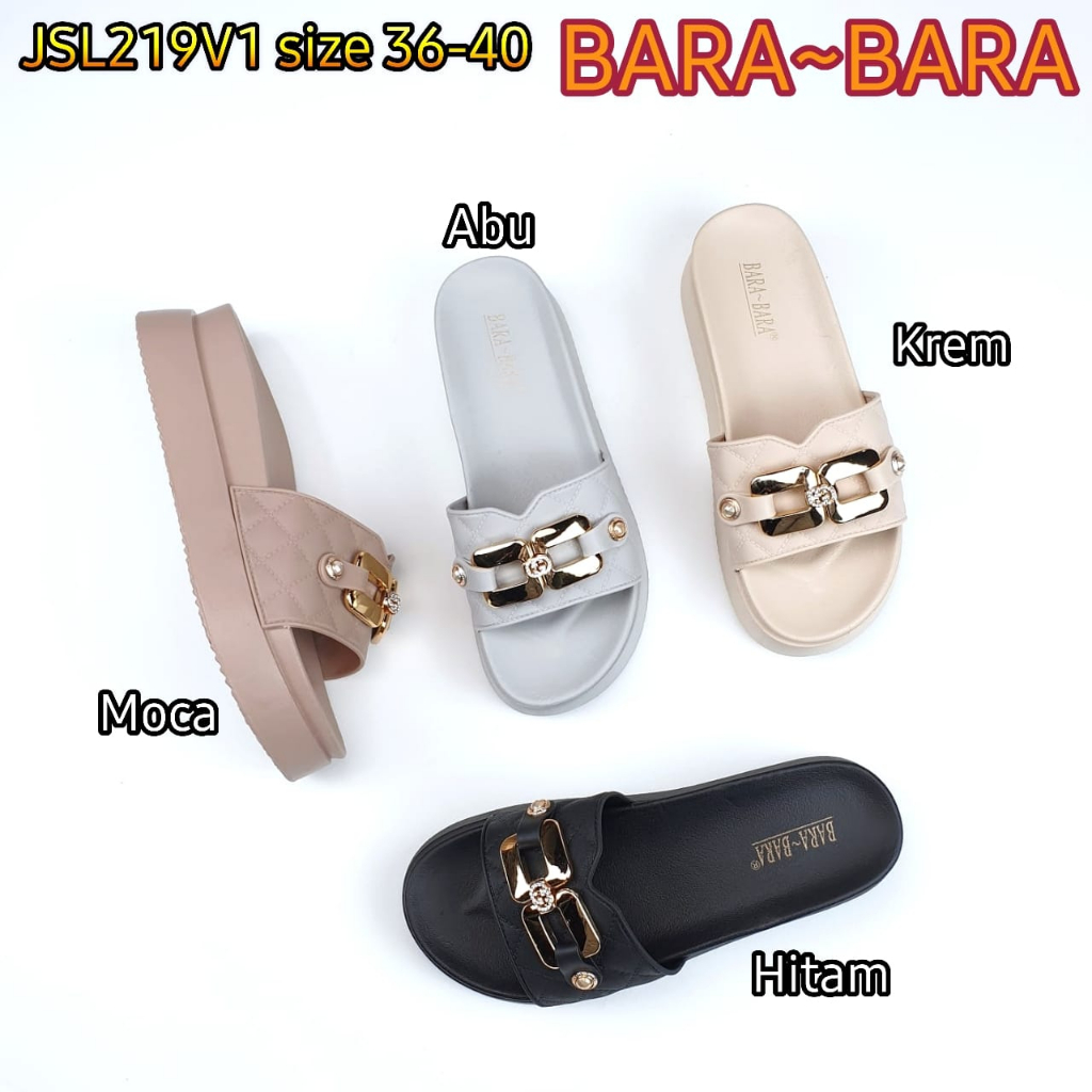 BARA BARA ORIGINAL jelly sandal karet empuk murah wanita barabara import wedges cewek JSL219V1