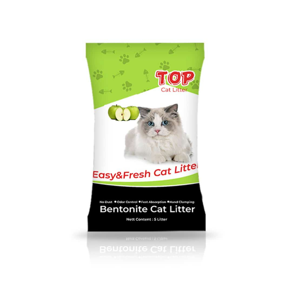 Pasir Kucing TOP Cat Litter 25L Gumpal Wangi Bentonite Only Grab Gojek