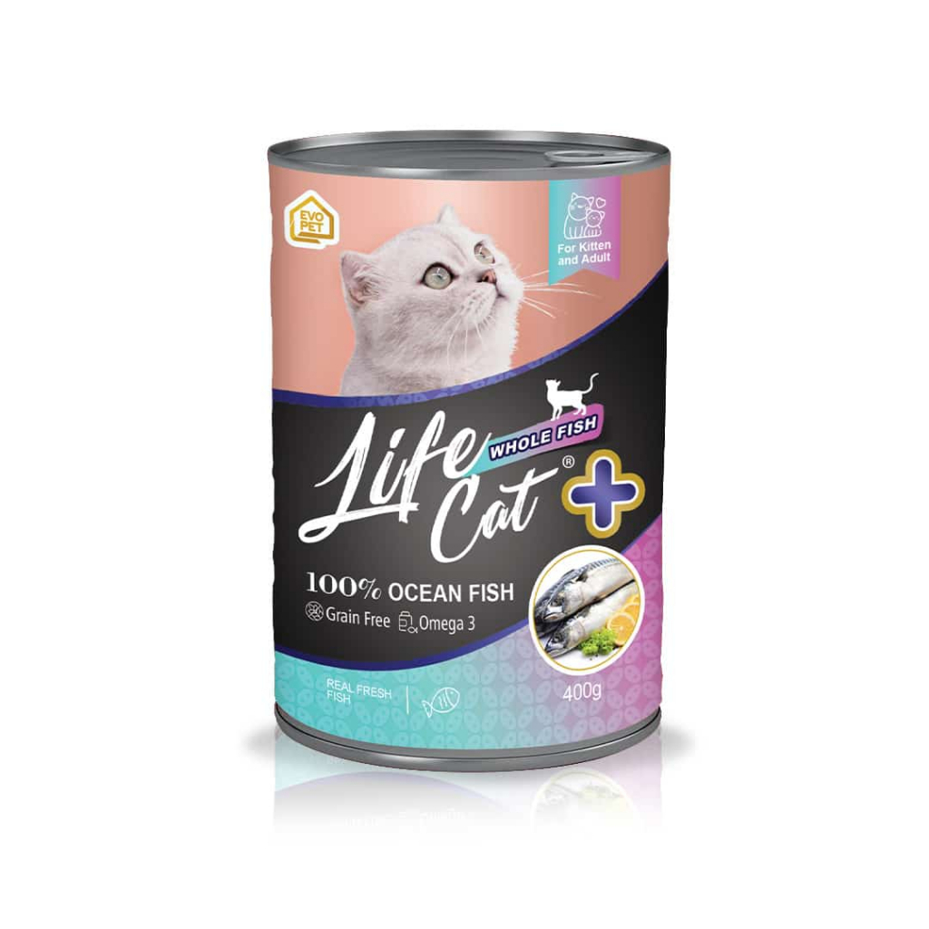 Life Cat Plus Kaleng KITTEN Adult 400gr Seri Ocean Fish