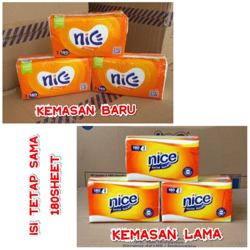 TISUE NICE 180s 2ply // KEMASAN BARU