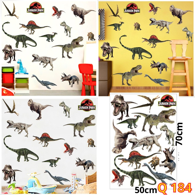 WALLSTIKER WALL STICKER STIKER SETIKER HIASAN DINDING DINOSAURUS LUCU JURASSIC JURASIC PARK WALLSTIKER WALSTICKER ANIMAL BINATANG DEKORASI RUMAH RUANG TIDUR KAMAR ANAK ANAK COWOK CEWEK PREMPUAN KADO UNIK LUCU ULANG TAHUN ULTAH DEKOR PINTU JENDELA @banyak