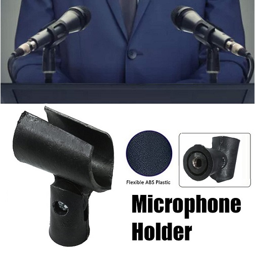 Kepala / Jepit Mic Standar Capit Microphone Clip Catok Stand Dudukan Mic Holder Biasa