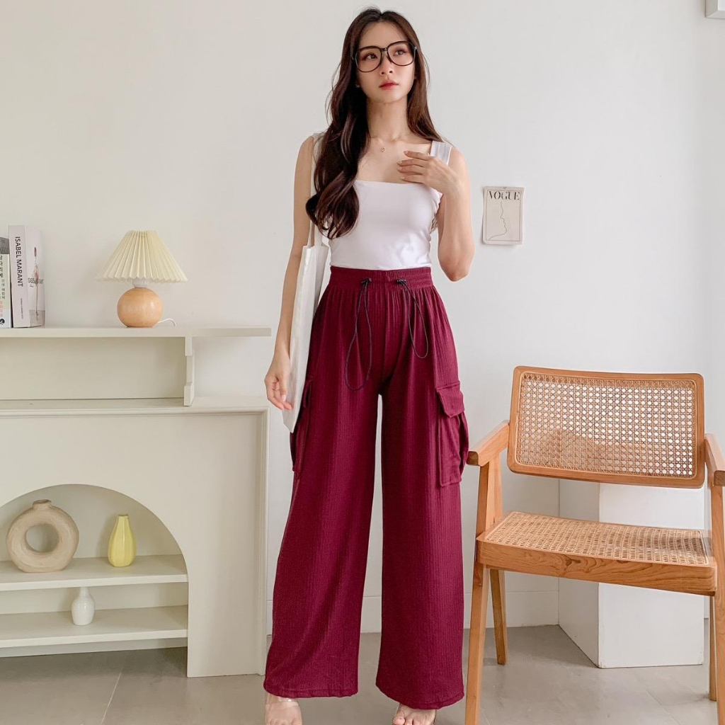 Winny Cargo Pants Kulot Tali Serut
