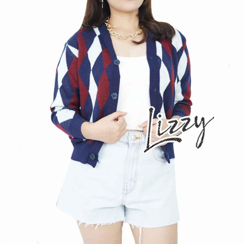 Lizzy - CARDIGAN CROP DIAMOND PREMIUM