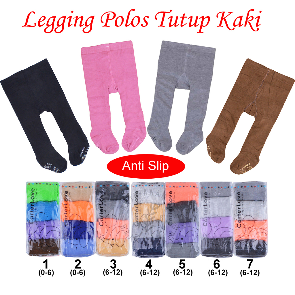 4 Pcs Legging Bayi Polos Tutup Kaki