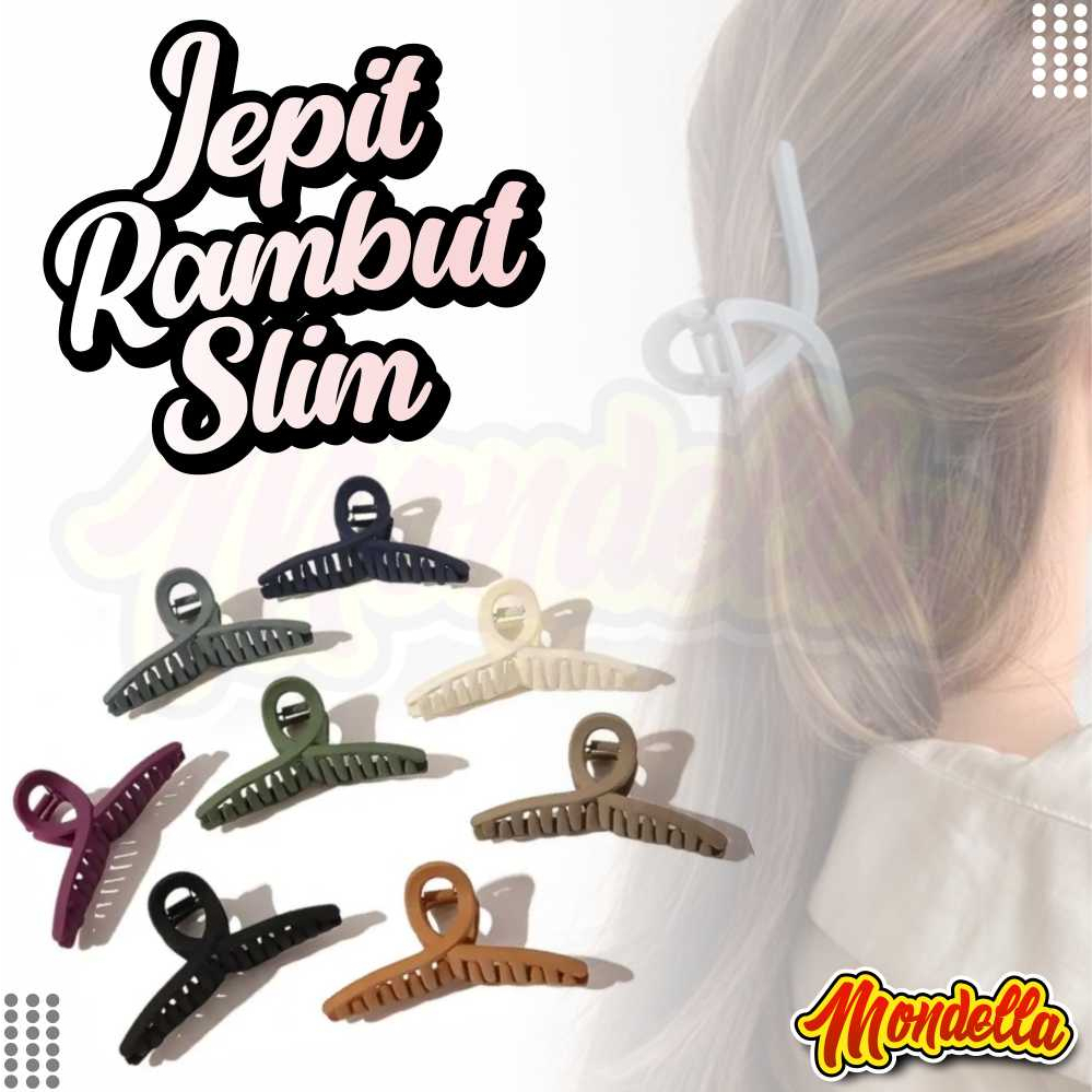 Jepit Rambut Slim Jepit Salon Jedai Doff 11cm Jepitan Rambut Silang Korea Panjang Trendy MONDELLA