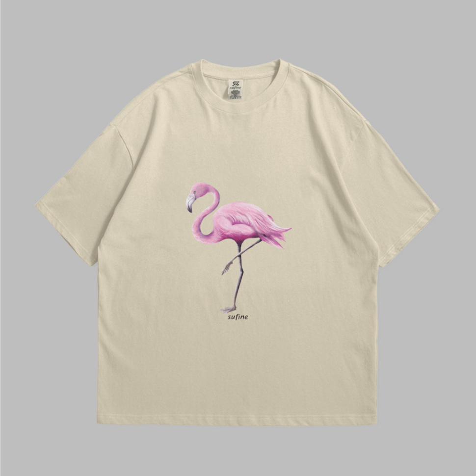 Sufine Cotton Oversized Tshirt Flamingo 07 - Kaos Oversized