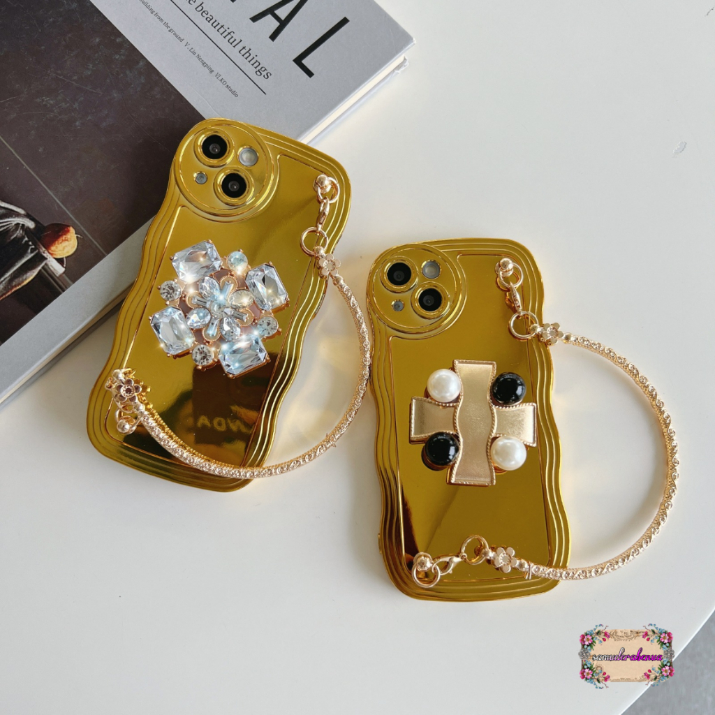 CASE WAVE MODEL TAS JINJING POPSOCKET 3D STAND GOLD FOR REALME C1 C2 C11 2020 C15 NARZO 20 C20 C11 2021 C20A NARZO 50I SB5585