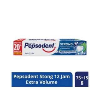 (3PCS) Pepsodent Strong Pasta Gigi 75+15gr